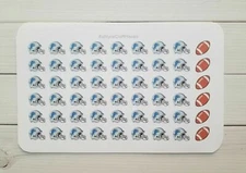 54 Football Helmet Planner Stickers- Perfect For Any Planner,Calendar, ECLP
