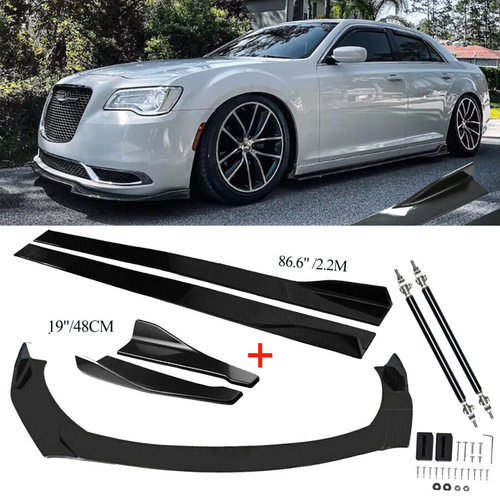 Front Bumper Lip Spoiler Splitter Carbon Fiber Body Kit For