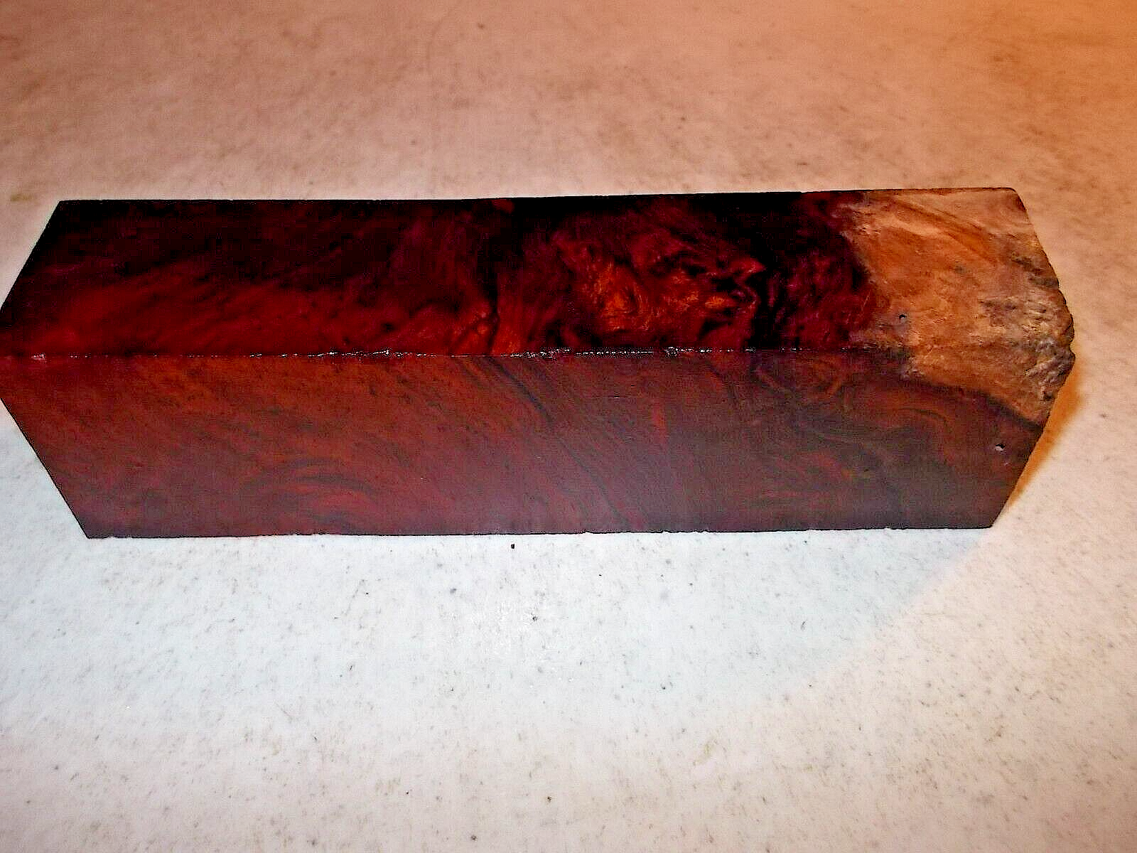 WOODEN HONDURAN ROSEWOOD BURL BLOCK GUN GRIPS KNIFE SCALES BOX TOPS -A33