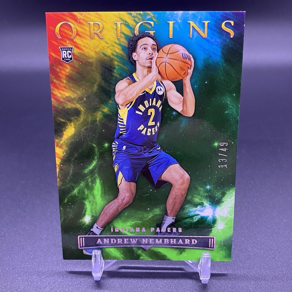 Andrew Nembhard Panini RC ⁄49 Auto 2022-23 Rookie Royale Crown 