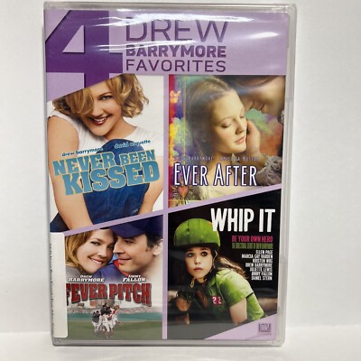 Never Been Kissed/Ever After/Fever Pitch/Whip It (DVD, 2014, 4-Disc Set)