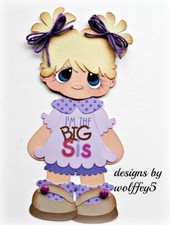 CRAFTECAFE GIRL SISTER premade paper piecing scrapbook diecut piece page album