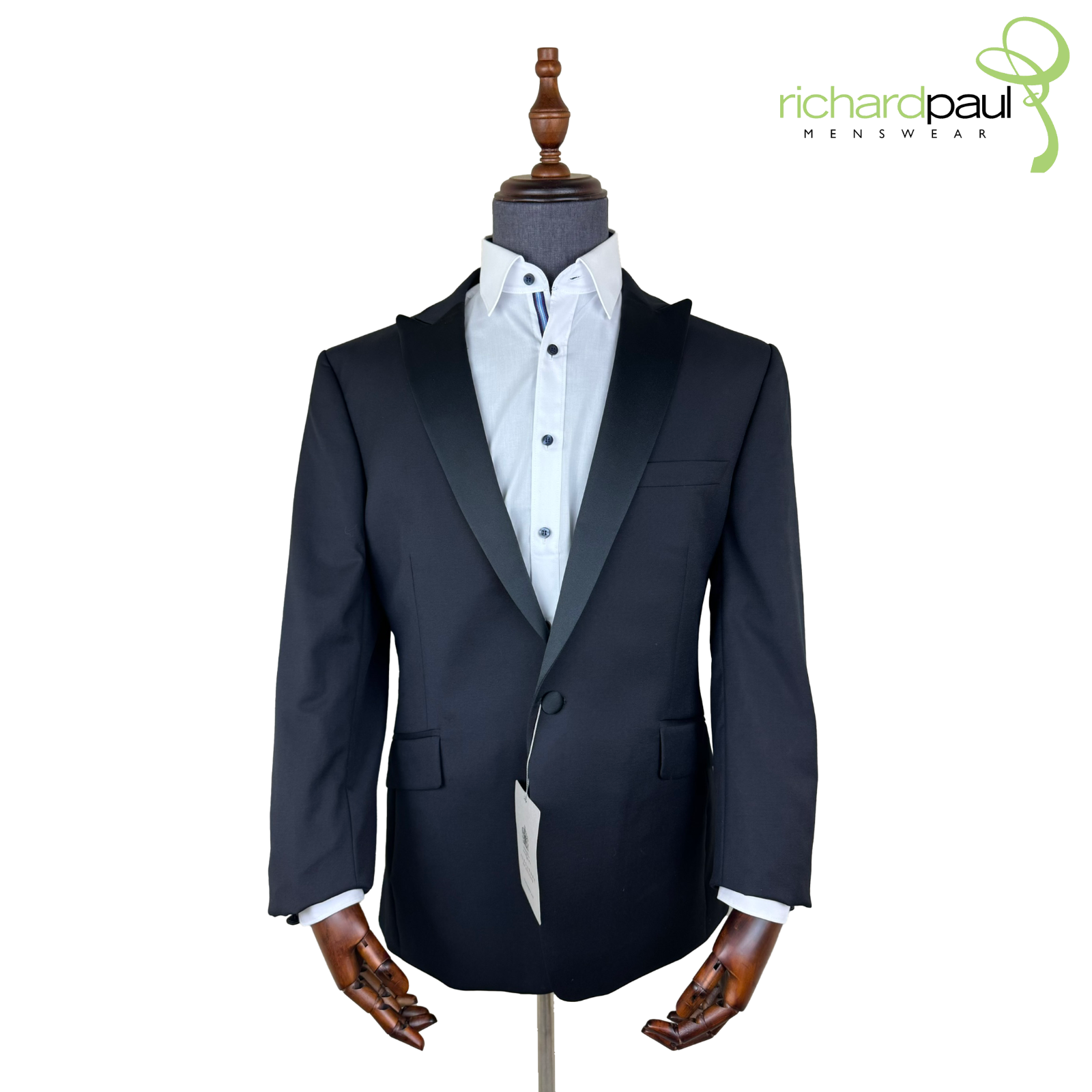 FILA Giacca smoking Saville Row nera sartoriale vestibilità 100% lana Alexandre Of England nuova