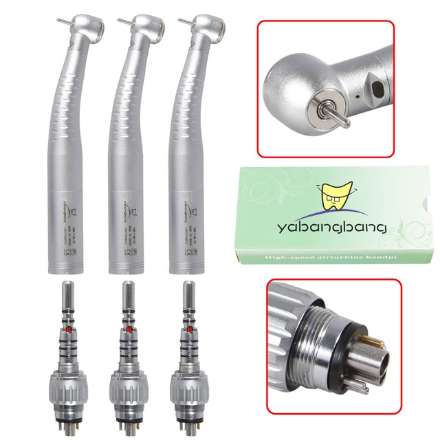 3*Dental Fiber Optic LED High Speed Turbine Handpiece Kavo Style 6 Hole