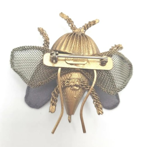 Sarah Cavender Flying Beetle Pin. Pre-owned Hand made. Uniquely designed. @ RK - Picture 8 of 9
