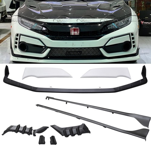 For Honda Civic FK7 FK8 Type-R FRP Front Splitter Lip Rear Diffuser Side Skirts