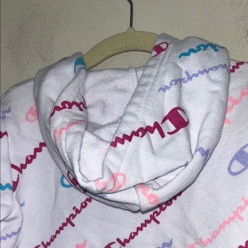 617. Champion Girls Kids' Multicolor Logo Hoodie Sweatshirt size 4 - Picture 5 of 6