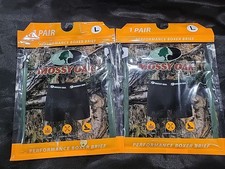 Mossy Oak Performance Boxer Briefs Green Size L Soft Stretch Lightweight 2 Pair