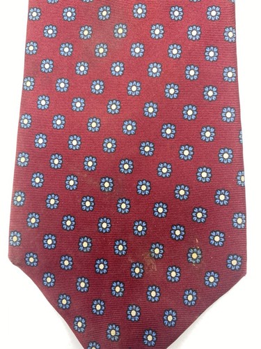 The Custom Shop Ties 100% Silk Lot of 3 Red, Burgundy, Yellow Floral - Picture 3 of 7
