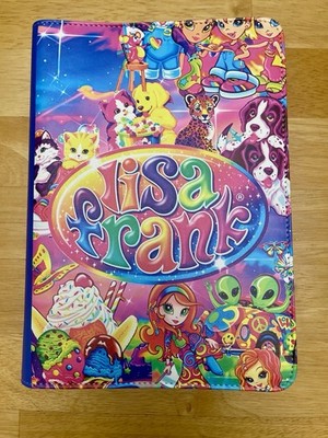 Lisa Frank  A5 6 Ring Zipper Binder With Paper Girl