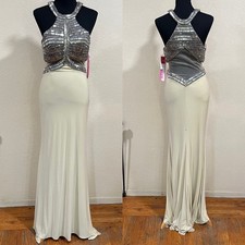 NWT NEW Paparazzi by Madeline Gardner 98143 beaded high neck jersey prom dress