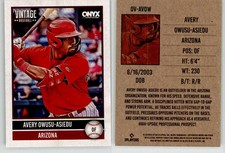 Avery Owusu-Asiedu 2026 ONYX Vintage Baseball OV-AVOW Diamondbacks