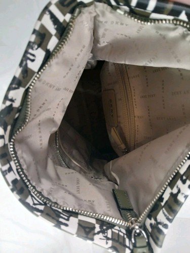 DKNY Olive Green Tilly Graffiti Fold Backpack - Picture 18 of 24