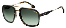Carrera Square Havana/Gold Tone Green Gradient Lens Sunglasses 133/S 02IK