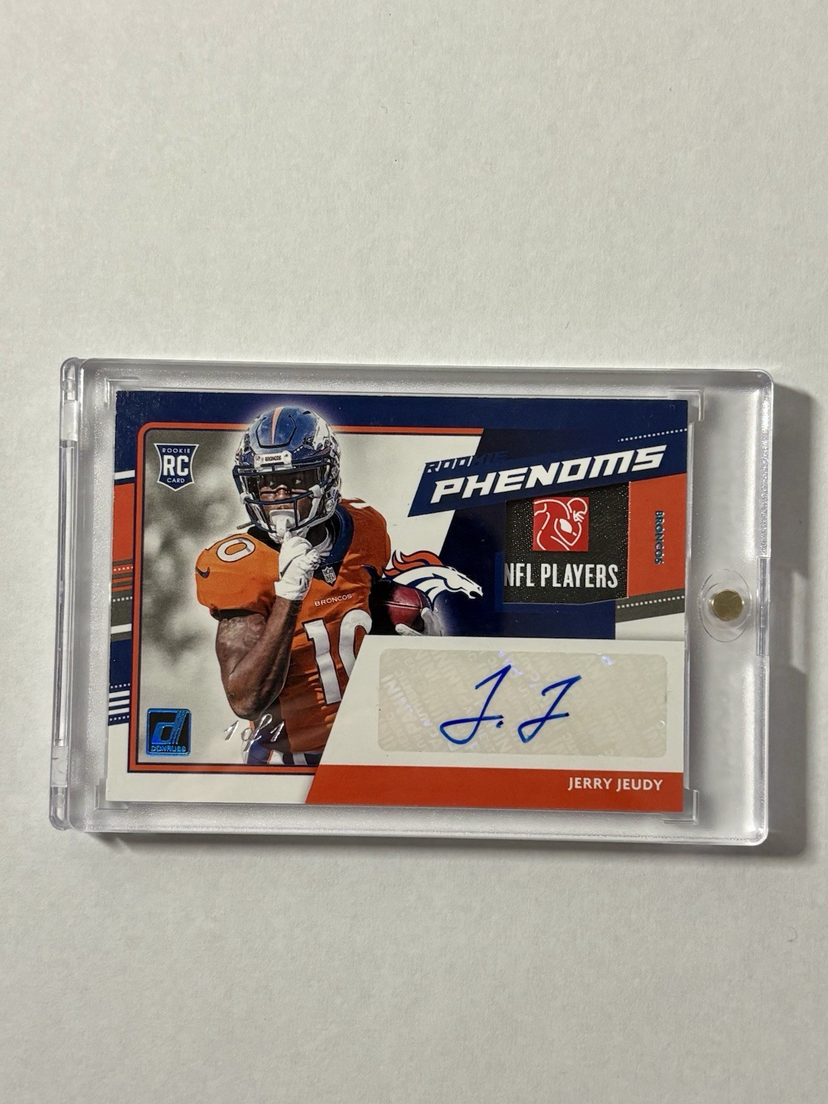 Jerry Jeudy Panini Donruss Optic Rookie Patch Autographs #JJ Base
