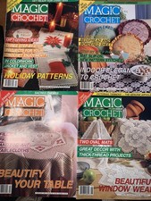 Lot 4 Vintage Magic Crochet Magazine 1990s Crochet Patterns Filet Christmas OOP