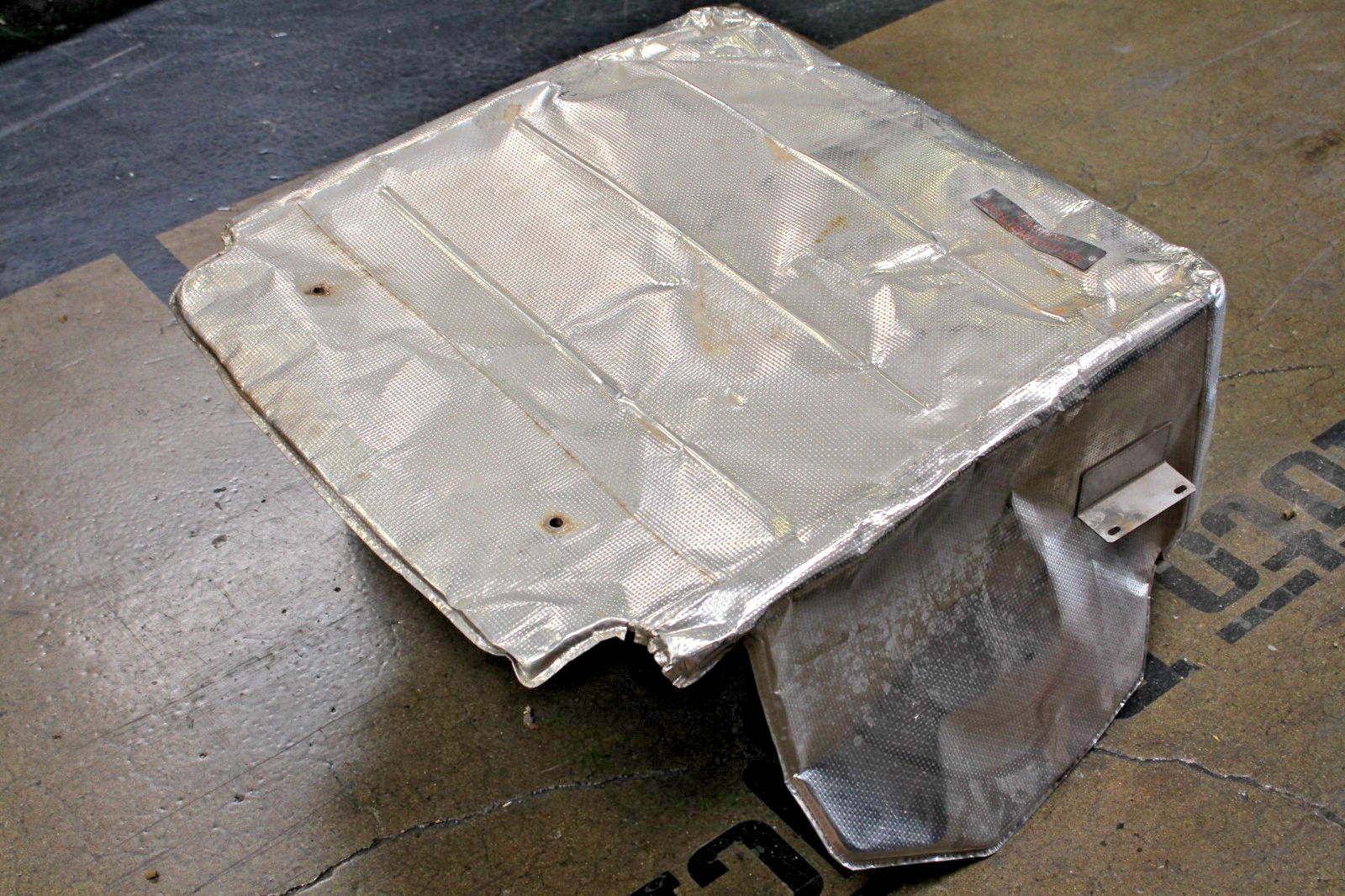 Lamborghini Murcielago, Rear Muffler Heat Shield, Dented, P/N 07M251384