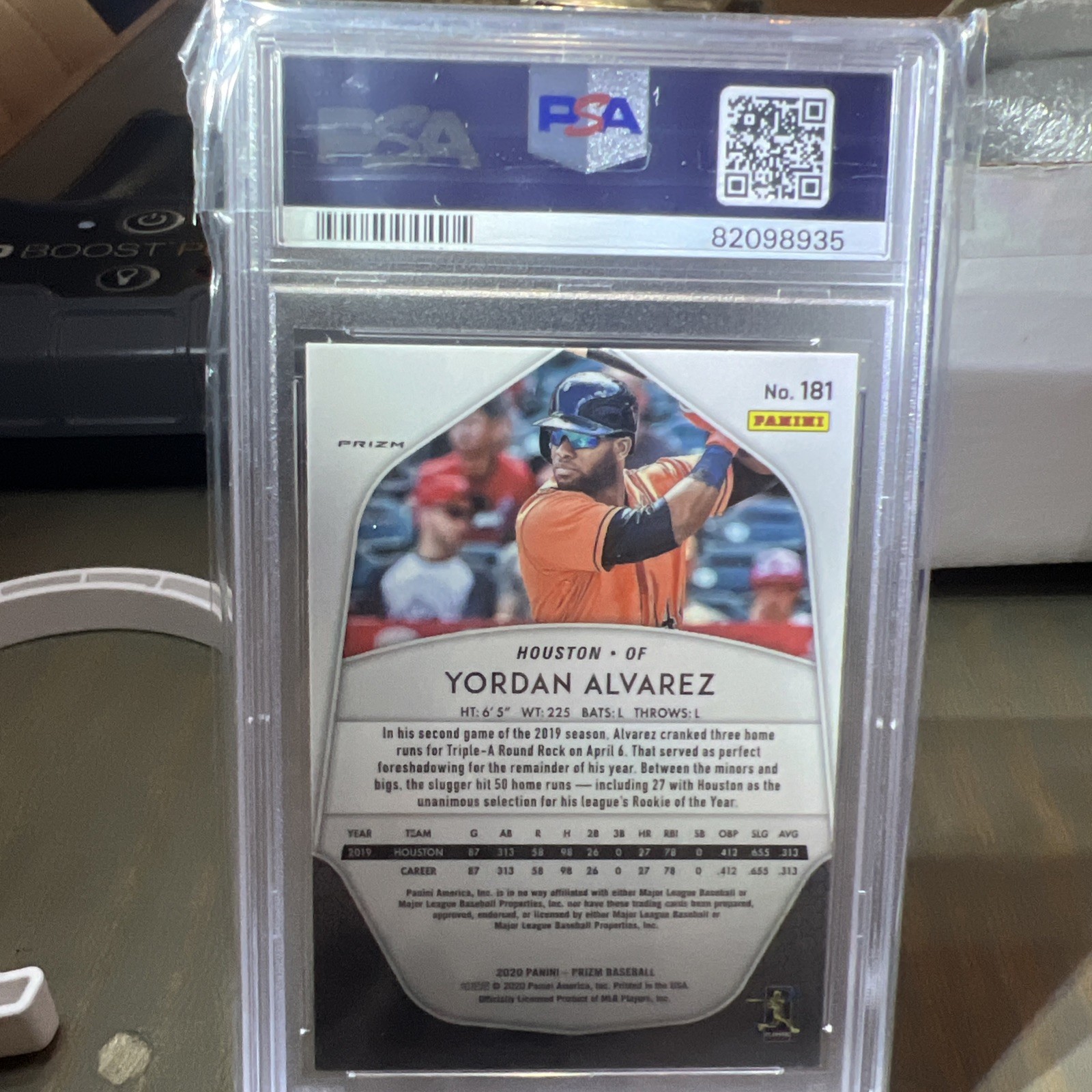 2020 Panini Prizm - Tier II Yordan Alvarez #181 Purple Prizm (RC) π₯π₯πππ view 2