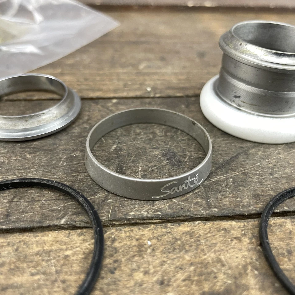 Fone de Ouvido Vintage Shimano Sante 1 Polegada Rosca PEÇAS Capa Acabamento Espaçador Copos Branco - Imagem 2 de 4