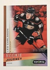 2023-24 Upper Deck Synergy Leo Carlsson Rookie Journey RC Red 519/599 Ducks