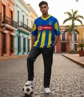Vintage Rare Cervia Vodafone Soccer Jersey Moschino 10 Blue Yellow Medium Shirt