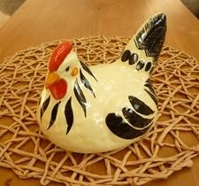 Hahn und Henne Deckel für Eierdose Huhn Henne Oberteil Deckeldose Zeller Keramik