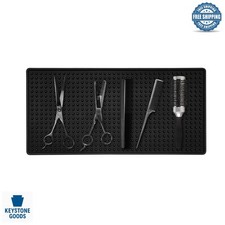Professional Barber Station Mat - Waterproof & Anti-Slip, 6x12 Inch, Clipper ...