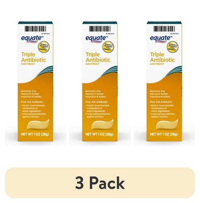 (3 pack) Equate Triple Antibiotic First Aid Ointment, Infection Protection, 1 oz