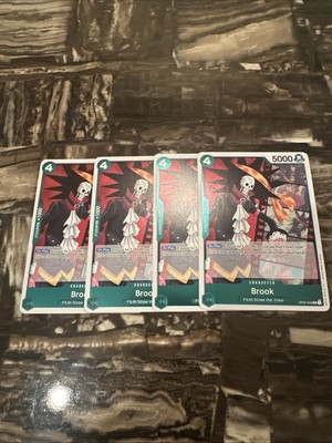FULL PLAYSET:  Brook OP02-040 One Piece Paramount War Foil x4