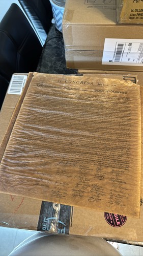 Declaration of Independence 1776 History Print Aged