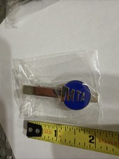 MTA Tie Clasp. Length 2 Inches Color Silver.