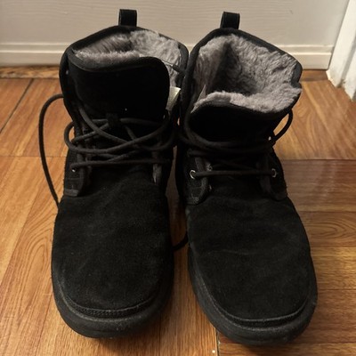 UGG Men s Harkley Black Suede High Top Boots Size 11 Black No Box