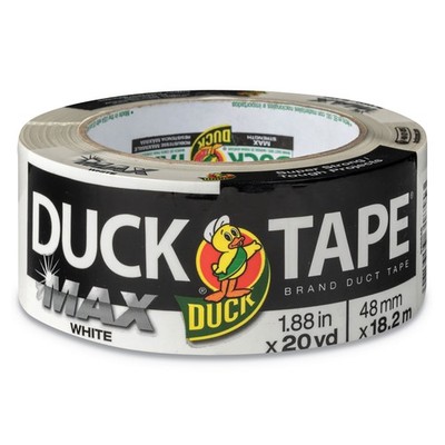 Duck  MAX Duct Tape, 3 Core, 1.88 x 20 yds, White