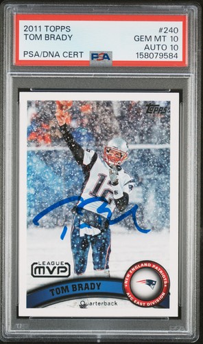 2011 TOPPS #240 TOM BRADY PSA 10 DNA AUTO 10