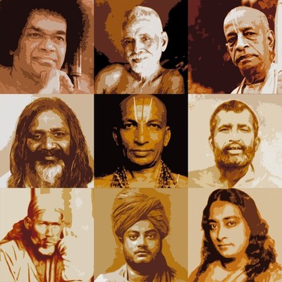 Gurus from india - set 1 - Rolled or stretched canvas