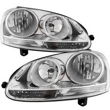 Headlights Halogen CAPA Left Right Pair For 2005-2010 Volkswagen Jetta Sedan