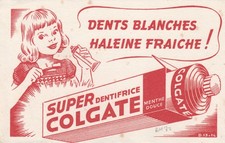 Ancien Buvard - SUPER DENTIFRICE COLGATE MENTHE DOUCE