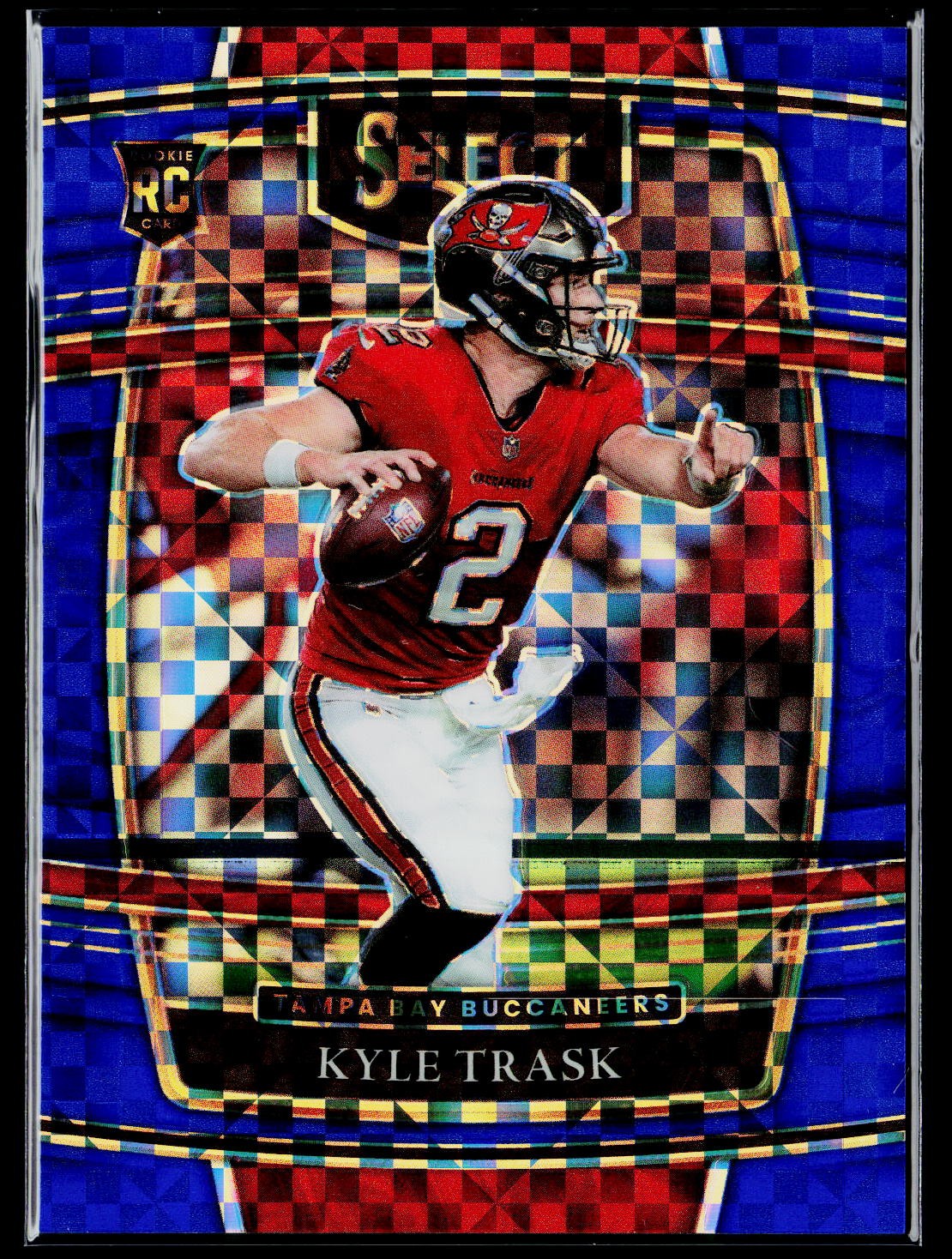2021 Panini Select #63 Kyle Trask Blue Prizm #/199