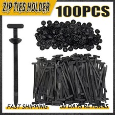 100 PCS Nylon Universal Cable Tie Buckle Heavy Duty Self-Locking Zip Ties Holder
