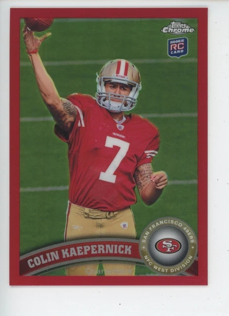 Colin Kaepernick RC 2011 Topps Chrome Rookie Red Refractor 7/25 Jersey # 1/1