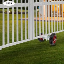 6 Inch Rubber Door Gate Wheel Heavy-Duty U-Bolts Gate Roller 226.8kg/500 lbs