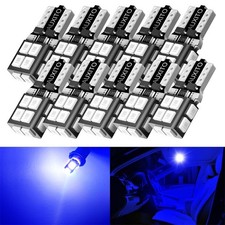 10x 194 168 W5w Led For Interior Map Dome License Plate Light Bulb Blue 14e Exc