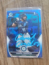 Gabriel Gonzalez Signed 2023 Bowman Baseball Card BCP133 Twins Sapphire Fullname