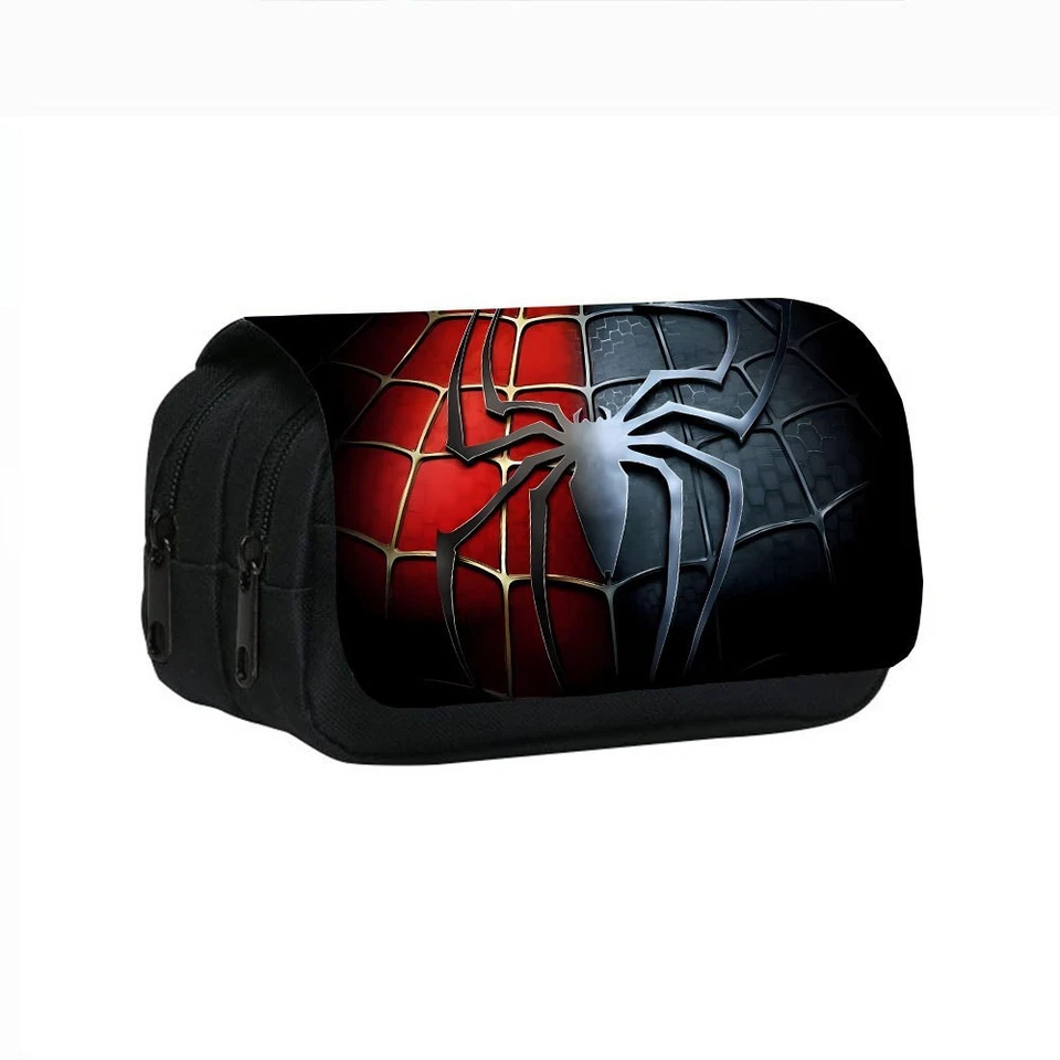 Spider-Man Logo Federmäppchen Kinder Stift Schreibwaren Tasche Damen Reißverschluss Maku Up Etui
