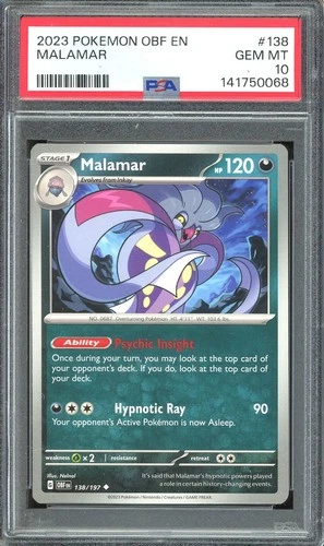 Pokemon TCG Scarlet & Violet Obsidian Flames #138 Malamar PSA 10