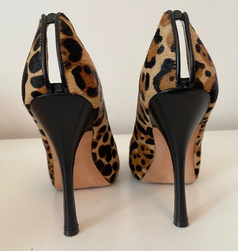 Jean-Michel Cazabat 37.5 OPAL Pelo de Poni Punta abierta Plataforma Bomba Leopardo En Caja  Foto 4 de 4