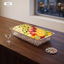 6pcs Chilled Serving Tray Rectangle Serving Dish Ice Charcuterie Party Platter