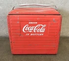 Vtg 1954 Coca Cola Soda Action Mfg. Model 201 Portable Cooler Ice Chest No Tray