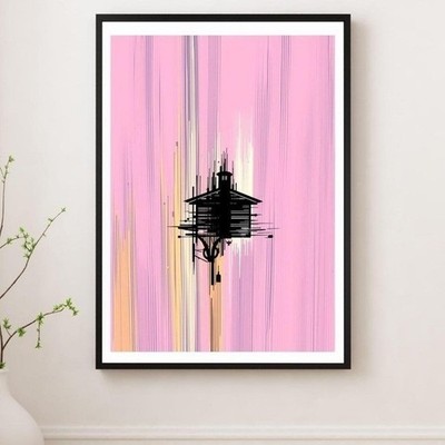 House Music Abstract Painting Re-Print on Stretched Canvas Ready to Hang 12x16
