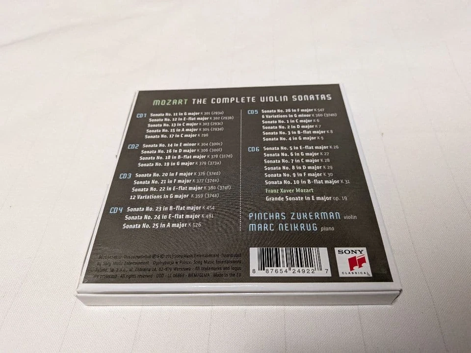 MOZART THE COMPLETE VIOLON SONATAS Artistes : Pinchas Zukerman, Marc Neikrug m - Photo 2/4